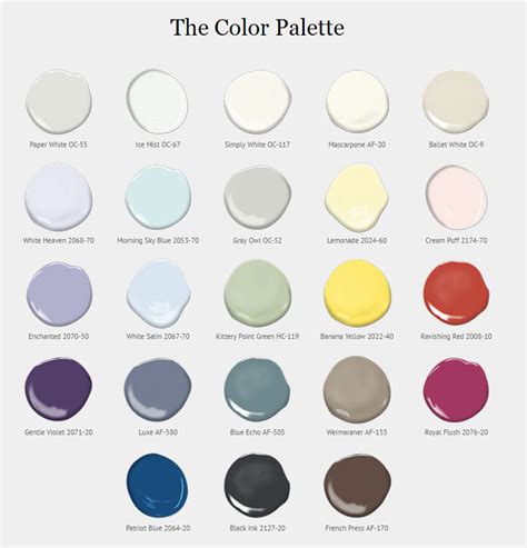 benjamin moore oc color chart.